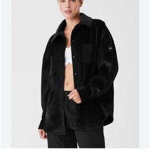 ALO Yoga Women's Black velour shacket